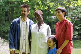 Colin Farrell, Jodie Turner-Smith, Malea Emma Tjandrawidjaja and Justin H Min in After Yang