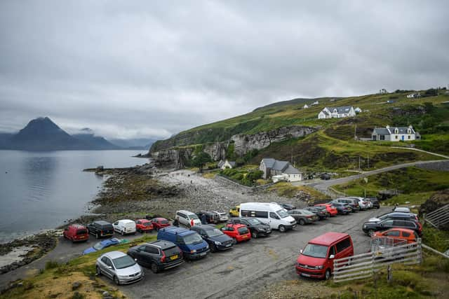 A packed carpark this summer in Elgol, Skye. Picture: Peter Summers/Getty Images