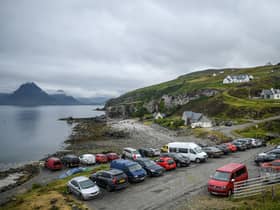 A packed carpark this summer in Elgol, Skye. Picture: Peter Summers/Getty Images