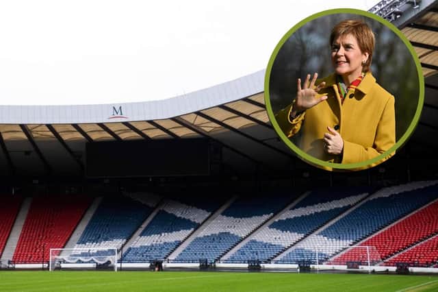 Nicola Sturgeon 'delighted' fans can return to Hampden Park.