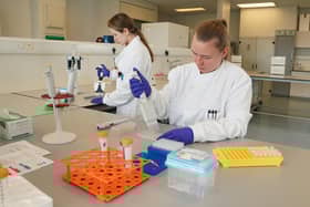 ILC Therapeutics activity at its headquarters at BioCity by the M8 near Chapelhall. Picture: Stewart Attwood.