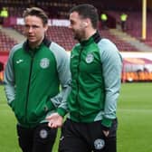 Scott Allan (L) and Drey Wright head Hibs' departures.  (Photo by Ross Parker / SNS Group)