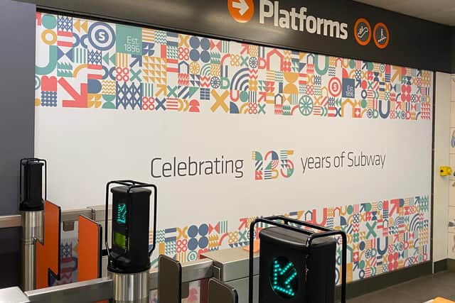 A new anniversary logo was unveiled on Tuesday to mark the Glasgow Subway's 125th birthday. Picture: SPT