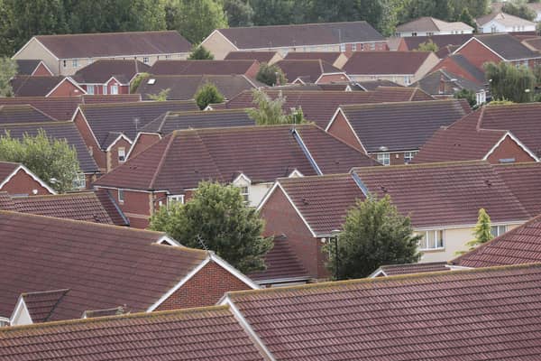 File photo dated 27/07/21 of a view of houses in Thamesmead, south east London, as the average UK house price increased by 12.8% annually in May, up from 11.9% in April, the Office for National Statistics said.