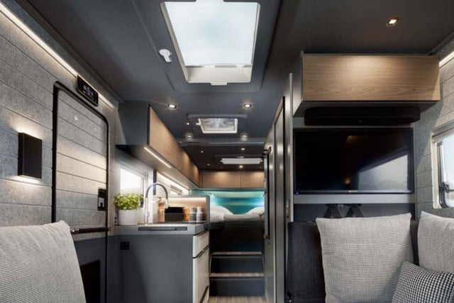 The windowless entry door keeps the space private from snooping eyes, while any noise is kept in by the optional accoustic felt walls.