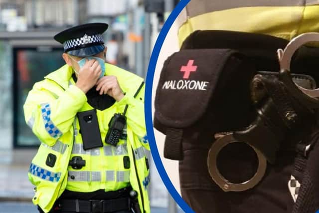 Police Scotland officers have administered Naloxone to a member of the public for the first time, just hours after receiving training in how to use the life-saving spray.