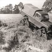 James Cuthbertson is believed to be at the wheel in this image, putting his Land Rover variant through its paces.