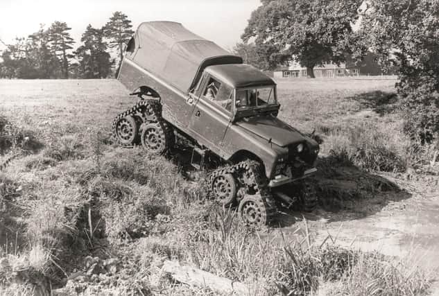 James Cuthbertson is believed to be at the wheel in this image, putting his Land Rover variant through its paces.