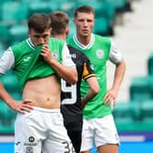 Hibernian's Josh Campbell at full time after the 3-2 defeat to Livingston. (Photo by Simon Wootton / SNS Group)