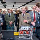 His Majesty The King meets members of the Mintlaw Academy ROV team. (Pic: Michal Wachucik/Abermedia)