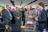 His Majesty The King meets members of the Mintlaw Academy ROV team. (Pic: Michal Wachucik/Abermedia)