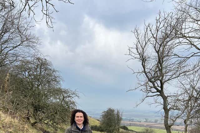 Wendy Chamberlain MP at a farm in North East Fife.