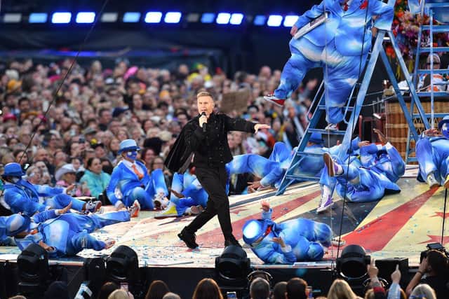 Gary Barlow at the opening of the spectacular show in Sunderland.