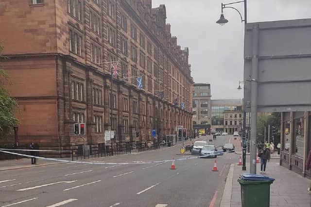 Part of Lothian Road remains closed this morning. Picture: via Edinburgh Evening News crime and breaking incidents Facebook group
