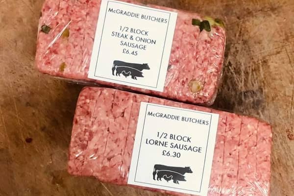 Square sausage, such as these by McGraddie Butchers of Shawlands in Glasgow, is a Scottish staple worth celebrating (Picture supplied)