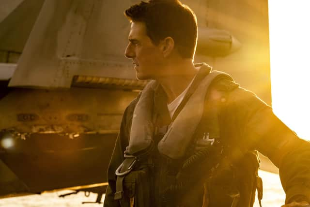 Tom Cruise as Captain Pete “Maverick” Mitchell.