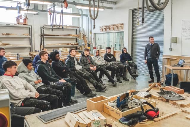 Cruden works with Barnardos to help young people learn about housebuilding