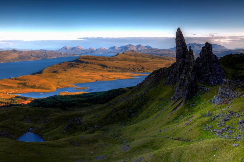 The Old Man of Storr is a mere six-mile drive away from the nearby port village of Portree. If you and your partner enjoy the romance of fairytales then the legend of the Old Man of Storr, who is said to have once been a local giant, may be of interest to you.