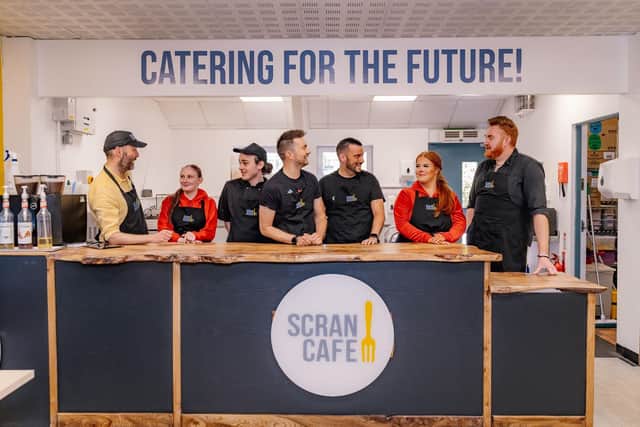 STV weather men, Sean Batty and Philip Petrie, visit Scran Academy, one of the Ignite Fund Partners