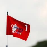 The flag on the first hole flutters in the breeze during a practice round at the 2021 Walker Cup at Seminole Golf Club in Juno Beach, Florida. Picture: Chris Keane/USGA.