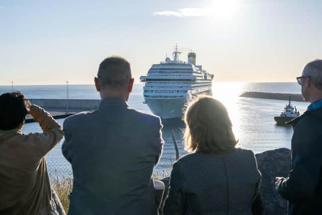Costa Favolosa arriving at South Harbour. Picture: Michal Wachucik/Abermedia