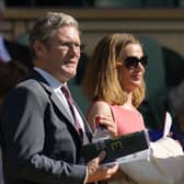 Labour leader Sir Keir Starmer and his wife Victoria stand in the Royal Box on Center Cour
Pic: AP Photo/Kirsty Wigglesworth