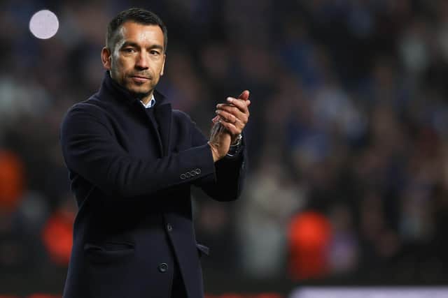 Rangers manager Giovanni van Bronckhorst at full time.