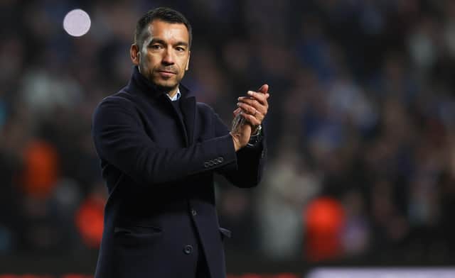 Rangers manager Giovanni van Bronckhorst at full time.