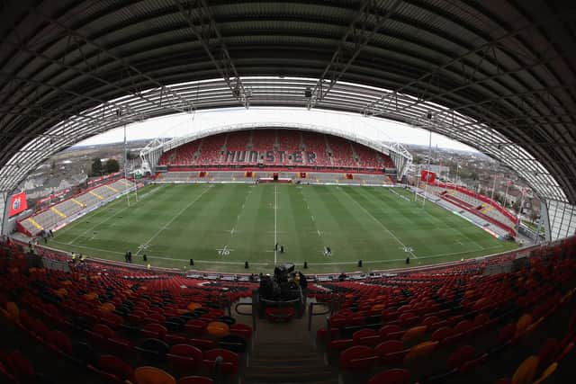Thomond Park in Limerick is due to host Munster v Edinburgh on Saturday night.