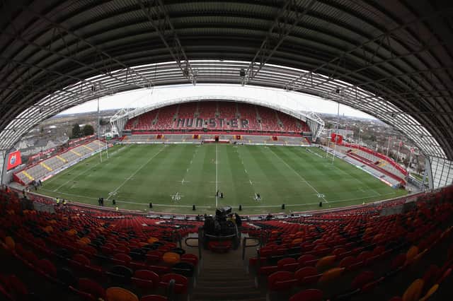 Thomond Park in Limerick is due to host Munster v Edinburgh on Saturday night.