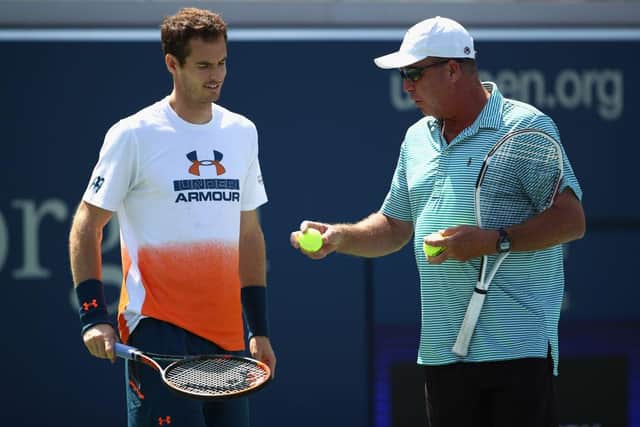 Andy Murray of Great Britian with his coach Ivan Lendl in 2017.  (Photo by Clive Brunskill/Getty Images)