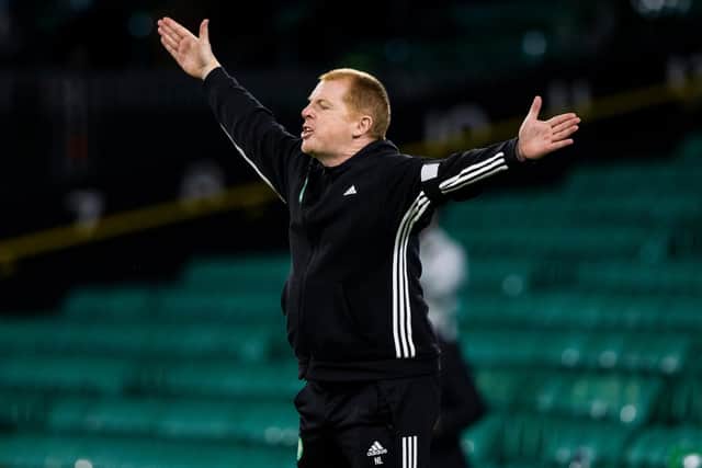 Celtic manager Neil Lennon during the side's Champions League exit to Ferencvaros. Picture: SNS