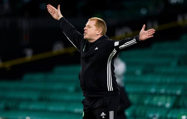 Celtic manager Neil Lennon during the side's Champions League exit to Ferencvaros. Picture: SNS