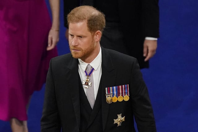 The Duke of Sussex at the coronation of King Charles III and Queen Camilla at Westminster Abbey