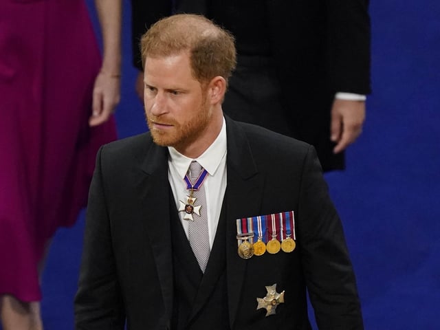 The Duke of Sussex at the coronation of King Charles III and Queen Camilla at Westminster Abbey
