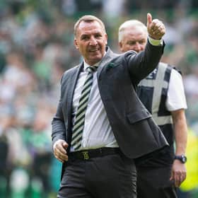 It's all thumbs-up for Brendan Rodgers as Celtic overcame Rangers.