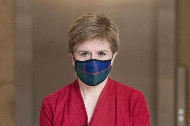 Nicola Sturgeon arriving for First Minister's Questions.