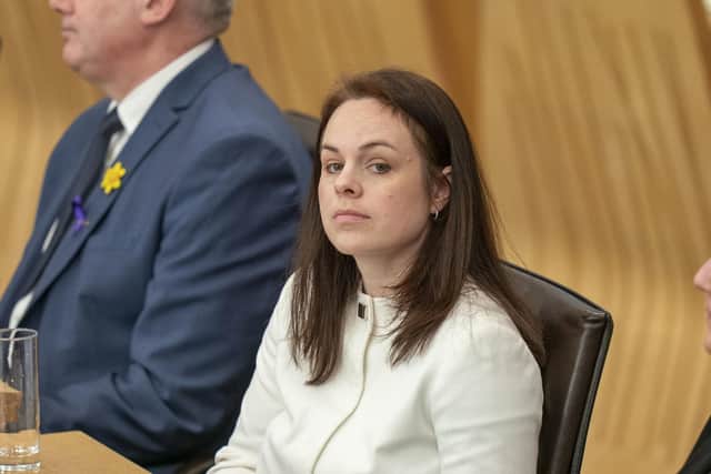 SNP's Kate Forbes in the main chamber during the vote for the new First Minister