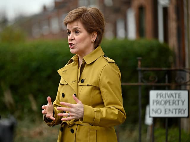 Nicola Sturgeon on the election campaign trail.