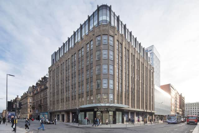 A key office development at 100 Queen Street, Glasgow.