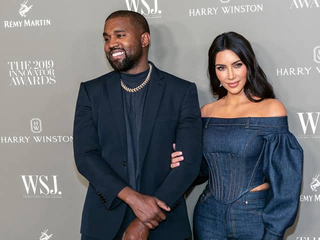 Kanye West and Kim Kardashian attend the WSJ Mag 2019 Innovator Awards wearing Burberry picture: PA