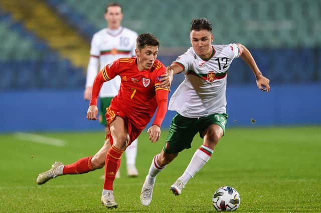 Harry Wilson in action for Wales against Bulgaria earlier this week