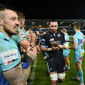 Glasgow co-captain Ryan Wilson leads his team off following the defeat to Exeter in the Heineken Champions Cup. (Photo by Dan Mullan/Getty Images)
