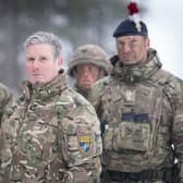 Labour leader Sir Keir Starmer visits the Tapa NATO forward operating base in Estonia close to the Russian border where he and shadow defence secretary John Healey saw exercises and met soldiers (Picture: Stefan Rousseau/PA Wire)