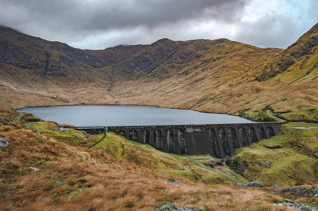 The power plant, opened in 1965, is linked to an upper reservoir and dam.