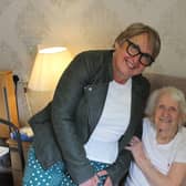 MP for Edinburgh West, Christine Jardine with resident Elizabeth Lindz at HC-One Scotland’s Murrayfield House Care Home