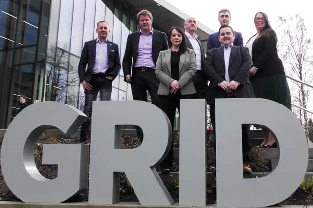 David Richardson (pictured second from left) with the Grid at Heriot-Watt leadership team. Picture: contributed.