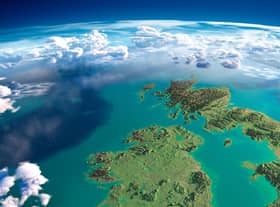 Detailed fragments of Scotland and the UK, as taken by Nasa