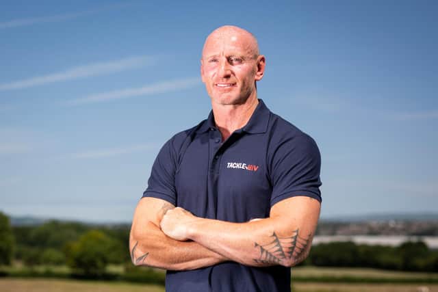 Former Lions captain Gareth Thomas has launched Tackle HIV, a campaign which aims to tackle the stigma and misunderstanding around HIV. Picture: James Robinson