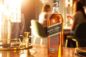 FTSE-100 drinks company Diageo has a vast portfolio that includes Johnnie Walker whisky, pictured, Guinness stout and Smirnoff vodka.